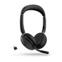 Jabra Evolve2 65 Flex - Casque sans fil professionnel pliable avec ANC hybride, micro ClearVoice et double connectivité pour réunions