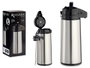 Kinvara Thermos à Robinet en Acier Inoxydable 1,9 L Argent et Noir 17 x 35,5 x 13,5 cm (Set de 4)