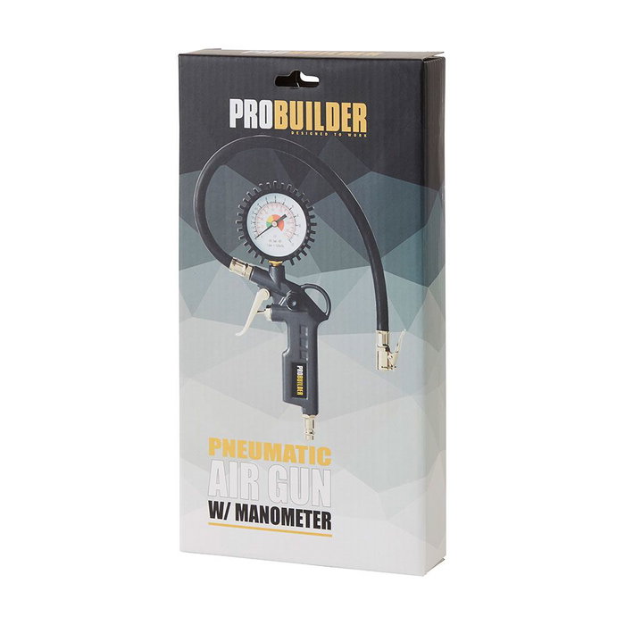 Probuilder Pistola de inflado con manómetro 0-12 bar Probuilder Pistola de inflado con manómetro 0-12 bar