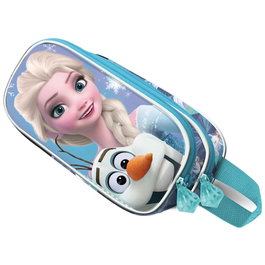 Karactermania Pochette Portatout 3D Sparkle Blanche Frozen 2 Disney Double Compartiment - 10 x 22 x 8 cm