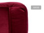 Giftdecor Puff Carré Velours 30 x 30 cm Grenat (Set de 4)