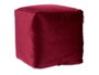 Giftdecor Puff Carré Velours 30 x 30 cm Grenat (Set de 4)