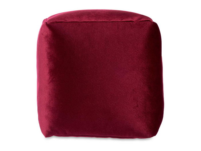 Giftdecor Puff Carré Velours 30 x 30 cm Grenat (Set de 4)