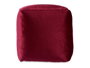 Giftdecor Puff Carré Velours 30 x 30 cm Grenat (Set de 4)