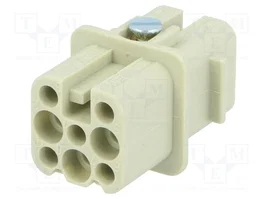 HARTING Insert de contact HDC femelle Han® D 7+PE 10A 250V