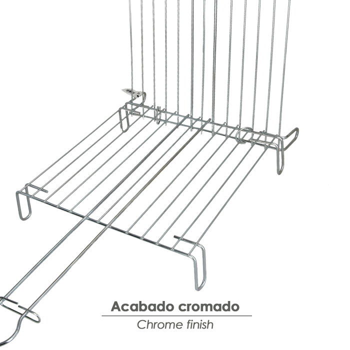 SATURNIA Grille de barbecue double n° 3 35x35 cm chromée