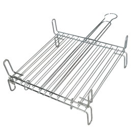 SATURNIA Grille de barbecue double n° 3 35x35 cm chromée