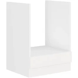 Atlas - Meuble de cuisine four, décor blanc en bois, dimensions L60 x P52 x H82 cm, sans plan de travail