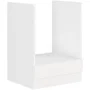 Atlas - Meuble de cuisine four, décor blanc en bois, dimensions L60 x P52 x H82 cm, sans plan de travail
