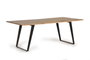 GINER Y COLOMER - Table de Salle à Manger en Bois d'Acacia Naturel avec Pieds en Métal Noir - 205 x 100 x 76 cm