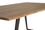 GINER Y COLOMER - Table de Salle à Manger en Bois d'Acacia Naturel avec Pieds en Métal Noir - 205 x 100 x 76 cm