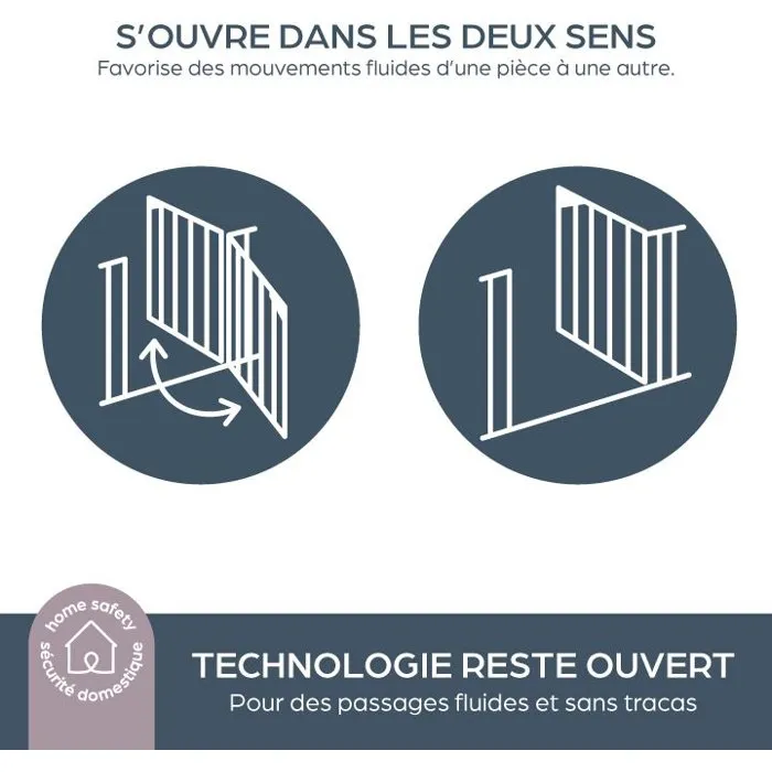 Dreambaby - Barrière de sécurité pour portes et escaliers, modèle Ava, montage par pression pour 75-108 cm, 76 cm hauteur avec fonction ouverture permanente