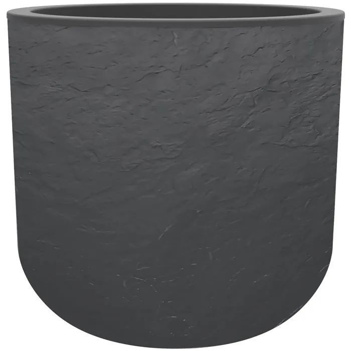 EDA Volcania Up - Pot de fleurs Rond 40 cm Gris Anthracite - Intérieur/Extérieur - 32,5 L - Décoration Pierre - Ø 38,5 x H. 36,8 cm EDA Volcania Up - Pot de fleurs Rond 40 cm Gris Anthracite - Intérieur/Extérieur - 32,5 L - Décoration Pierre - Ø 38,5 x H. 36,8 cm