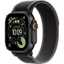 Apple Watch Ultra 3 GPS + Cellular 49mm Boîtier Titanium Noir avec Bracelet Trail Loop Noir/Charbon S/M