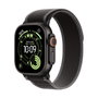 Apple Watch Ultra 3 GPS + Cellular - Boîtier Black Titanium - Bracelet Black/Charcoal Trail Loop - S/M