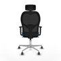 Piqueras y Crespo Chaise de Bureau avec Appui-tête Jorquera 1D086G2 Bleu clair