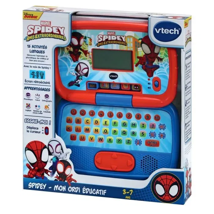 Vtech Spidey - Ordinateur Éducatif Parlant avec 15 Activités - Apprentissage Alphabet, Chiffres, Phonétique - Pour Enfants 3 à 7 Ans - En Français Vtech Spidey - Ordinateur Éducatif Parlant avec 15 Activités - Apprentissage Alphabet, Chiffres, Phonétique - Pour Enfants 3 à 7 Ans - En Français