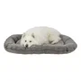 TRIXIE - Vital LENNOX - Coussin orthopédique pour chien - Tissu chenille ovale - 70 x 55 cm - Gris - Mousse mémoire et confort