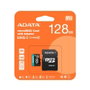 Adata AUSDX128GUI3V30SA2 Carte Mémoire Micro SDXC 128GB UHS-I U3 Classe 10 + Adaptateur