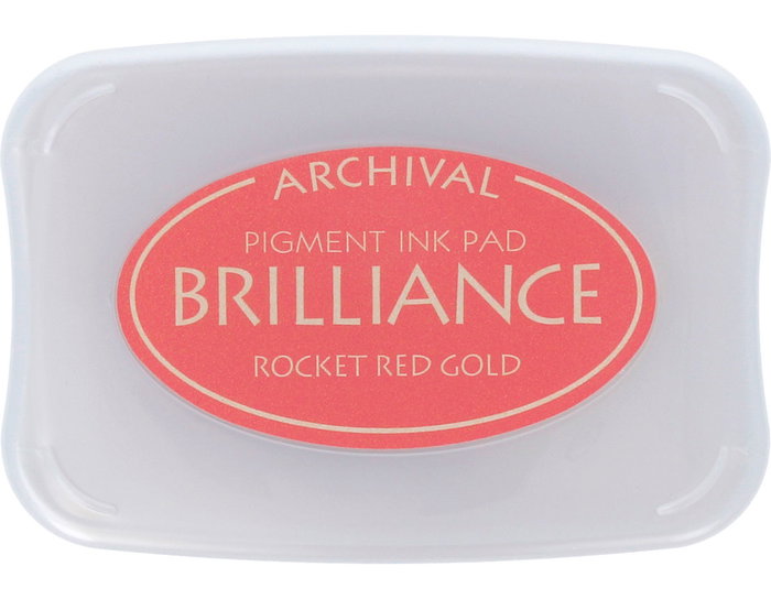Tsukineko Tampon encreur BRILLIANCE oro rojizo effet nacré 95x65mm Tsukineko Tampon encreur BRILLIANCE oro rojizo effet nacré 95x65mm