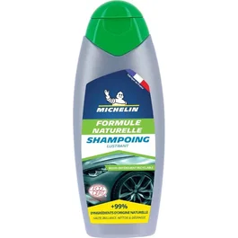 Michelin Shampooing lustrant auto 500 ml - Formule Naturelle écocertifiée - Pour peintures vernies, métallisées ou nacrées - Nettoie, dégraisse et redonne l'éclat