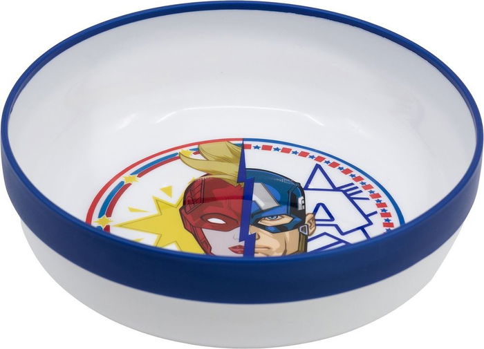 Licensing Cuenco Premium Bicolor Antideslizante Vengadores CZ11286 Bol Enfant Plastique Alimentaire Recyclable Sans BPA Micro-ondes