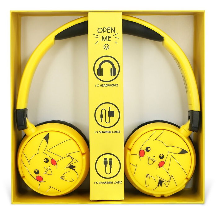 Bitty Boomers Casque Bluetooth Pikachu Pokémon Yellow Bitty Boomers Casque Bluetooth Pikachu Pokémon Yellow