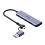 Câble USB CoolBox COO-HUB-C-CCAA Gris
