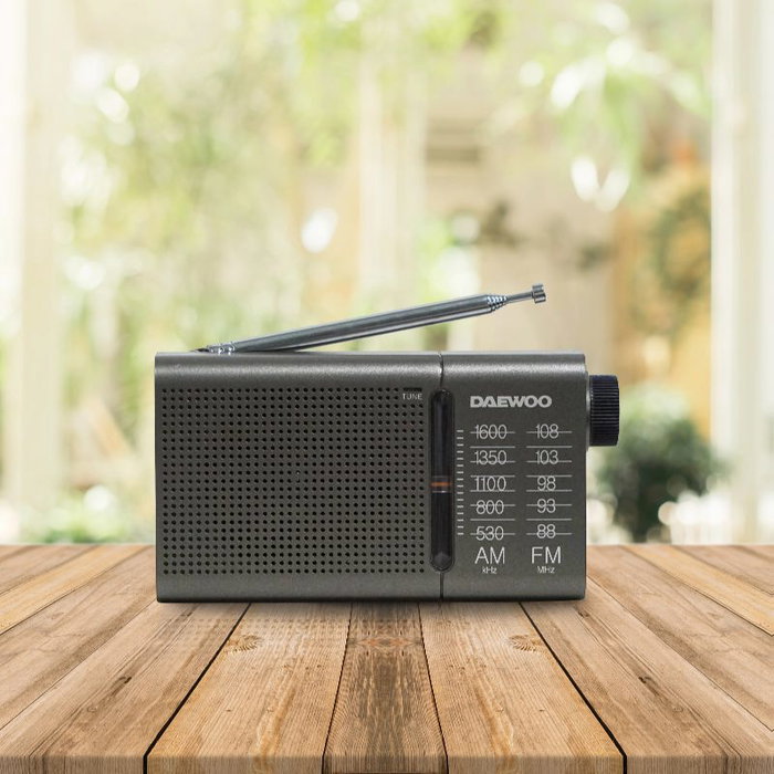 DAEWOO Radio AM/FM avec haut-parleur gris