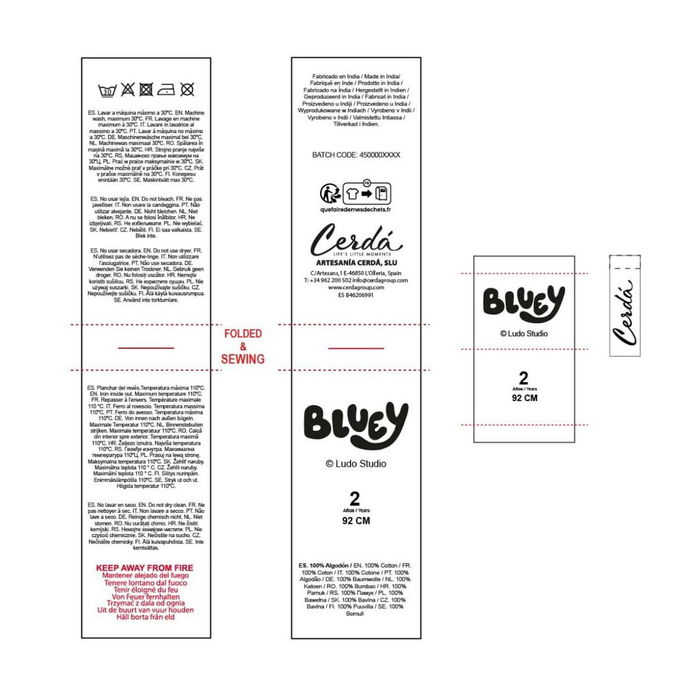 Pyjama Enfant Bluey Beige