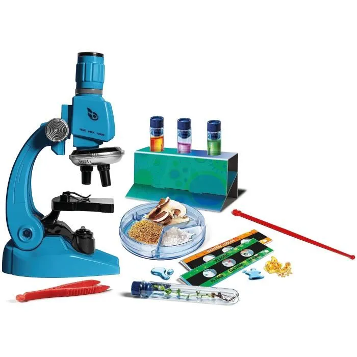 Clementoni Sciences et Jeu - Super Microscope Professionnel avec Lumière LED, Grossissement 1200x, 50 Expériences - Kit scientifique pour enfants 8 ans et plus Clementoni Sciences et Jeu - Super Microscope Professionnel avec Lumière LED, Grossissement 1200x, 50 Expériences - Kit scientifique pour enfants 8 ans et plus