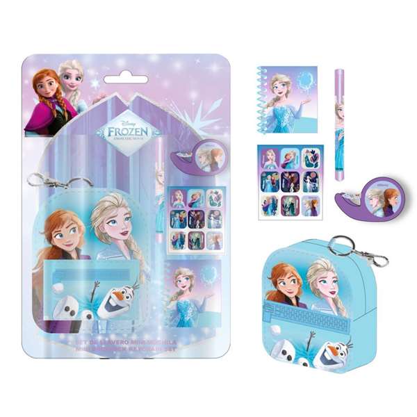 Cerdá Set de papeterie Minimochila Frozen français 19,5 x 22,5 x 4,5 cm - À partir de 3 ans - Multicolore