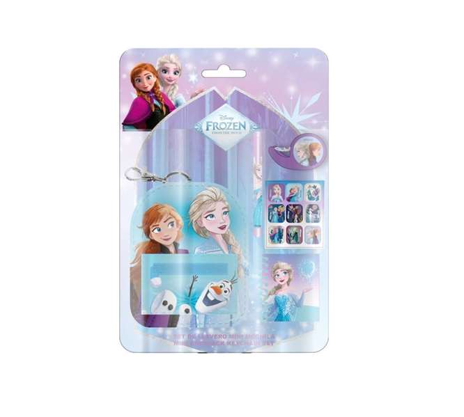 Cerdá Set de papeterie Minimochila Frozen français 19,5 x 22,5 x 4,5 cm - À partir de 3 ans - Multicolore