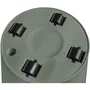 Elho Pot de fleurs rond Loft Urban, vert, Ø38,5 x H35,3 cm, réservoir d'eau intégré et roulettes, pour balcon, jardin ou terrasse