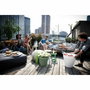 Elho Pot de fleurs Loft Urban Rond Vert avec roulettes