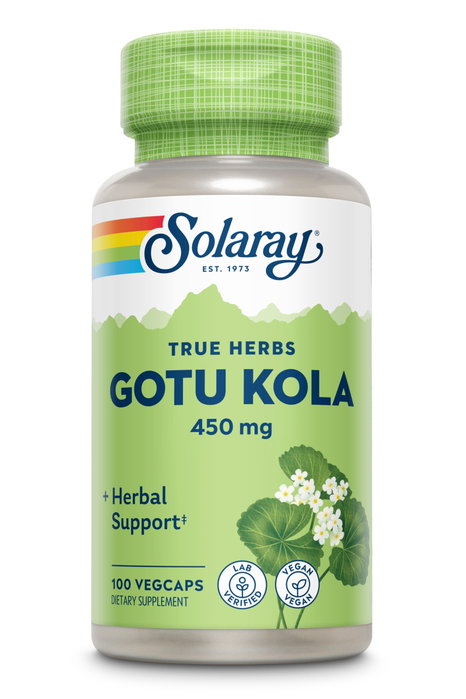 SOLARAY Gotu Kola 450 mg, 100 capsules végétales SOLARAY Gotu Kola 450 mg, 100 capsules végétales