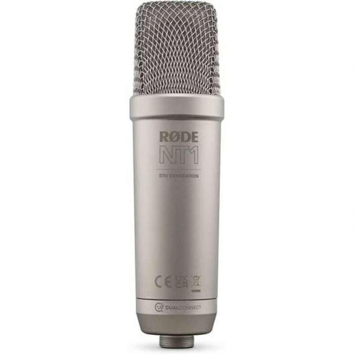 RODE NT1 Gen5 Nickel - Microphone cardioïde à condensateur 1" avec connectivité XLR/USB et DSP APHEX