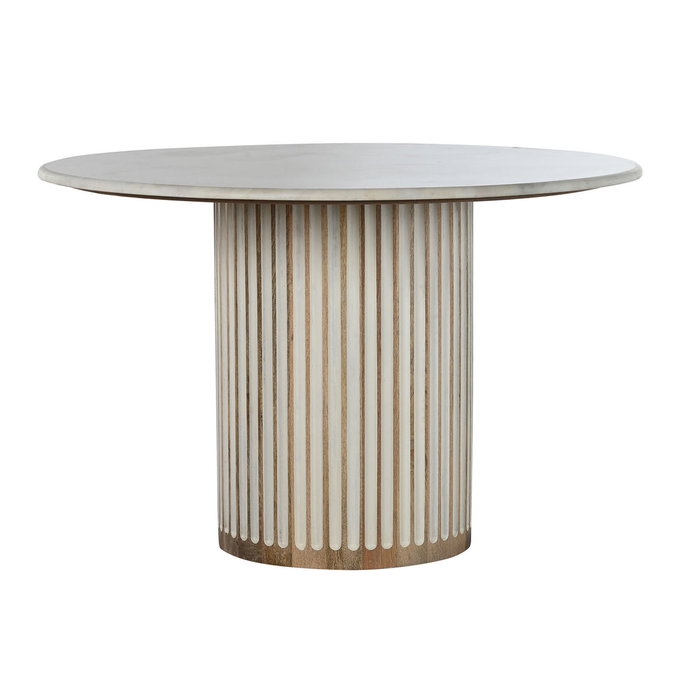 Home ESPRIT Table de Salle à Manger en Marbre et Bois de manguier 120 x 120 x 76 cm Home ESPRIT Table de Salle à Manger en Marbre et Bois de manguier 120 x 120 x 76 cm