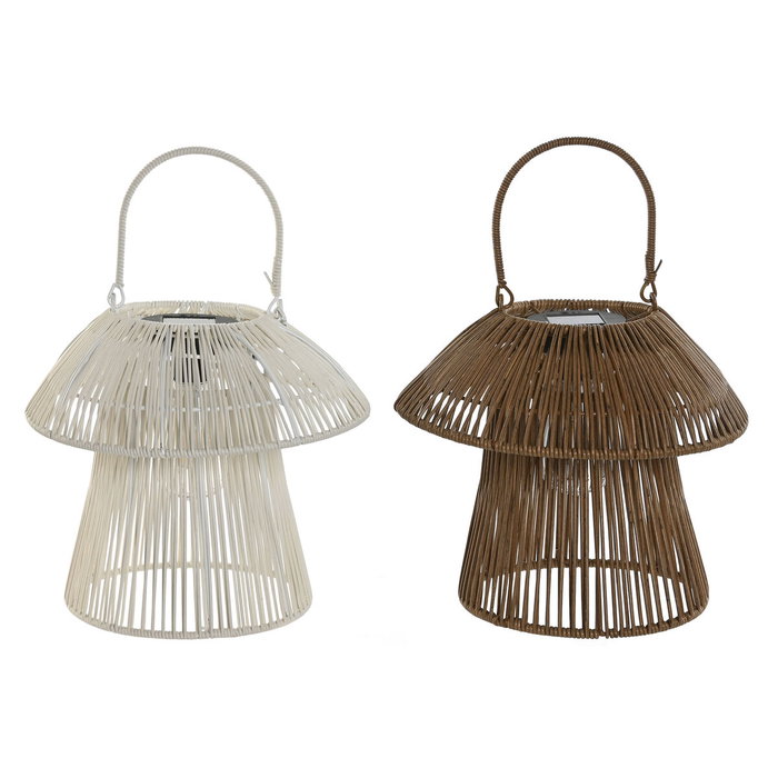 Lampe solaire Home ESPRIT Blanc Marron 31 x 31 x 30 cm (2 Unités) Lampe solaire Home ESPRIT Blanc Marron 31 x 31 x 30 cm (2 Unités)