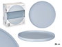 Vessia Assiette Plate 26 cm Lisse Bleu Céramique (Set de 12)