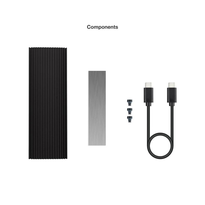 Tooq Carcasse pour SSD M.2 NVMe PCIe TQE - 2230B, USB Type C, Noir