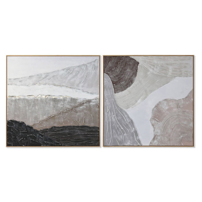 Home ESPRIT Cadre Bois Toile Abstrait 123 x 123 cm Home ESPRIT Cadre Bois Toile Abstrait 123 x 123 cm