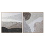 Home ESPRIT Cadre Bois Toile Abstrait 123 x 123 cm
