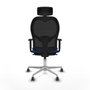 Piqueras y Crespo Chaise de Bureau avec Appui-tête Jorquera 1D086G2 Bleu