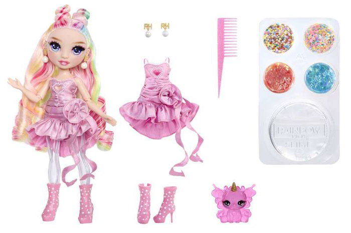 Rainbow High Rainbow Shimmers Bella - Poupée Rose avec Slime