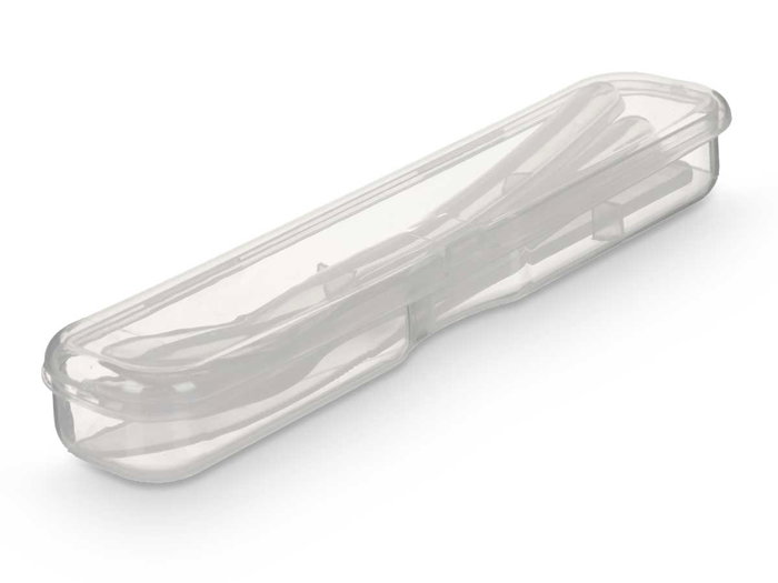 Leknes Set de 20 couverts transparents en plastique PP/PS avec porte-couverts 20x3x4.5 cm (Set de 24) Leknes Set de 20 couverts transparents en plastique PP/PS avec porte-couverts 20x3x4.5 cm (Set de 24)
