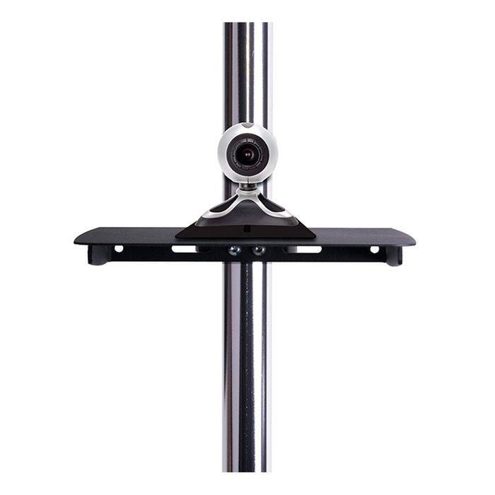 B-Tech Étagère Accessoire AV BT7033, Noir 300 x 300 mm, Charge max 25 kg, Compatible montage mur ou rail/poteau, Fixations pour caméra VC
