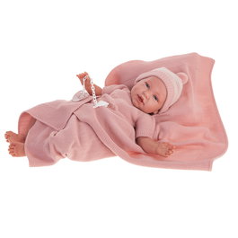 Antonio Juan Poupée Reborn Bébé Fille Daniella Toquilla 81055 - Ensemble Rose avec Tétine et Bonnet - Développe Comportements Positifs - Enfant +3 ans