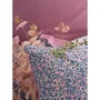 Parure de lit 4 pièces, housse de couette 220 x 240 cm + 2 taies d'oreiller 60 x 60 cm, 100% coton renforcé, rose poussiéreux et violet