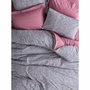 BigBuy Home Parure de couette en coton renforcé à pois, Rose poussiéreux et Violet, 220 x 240 cm